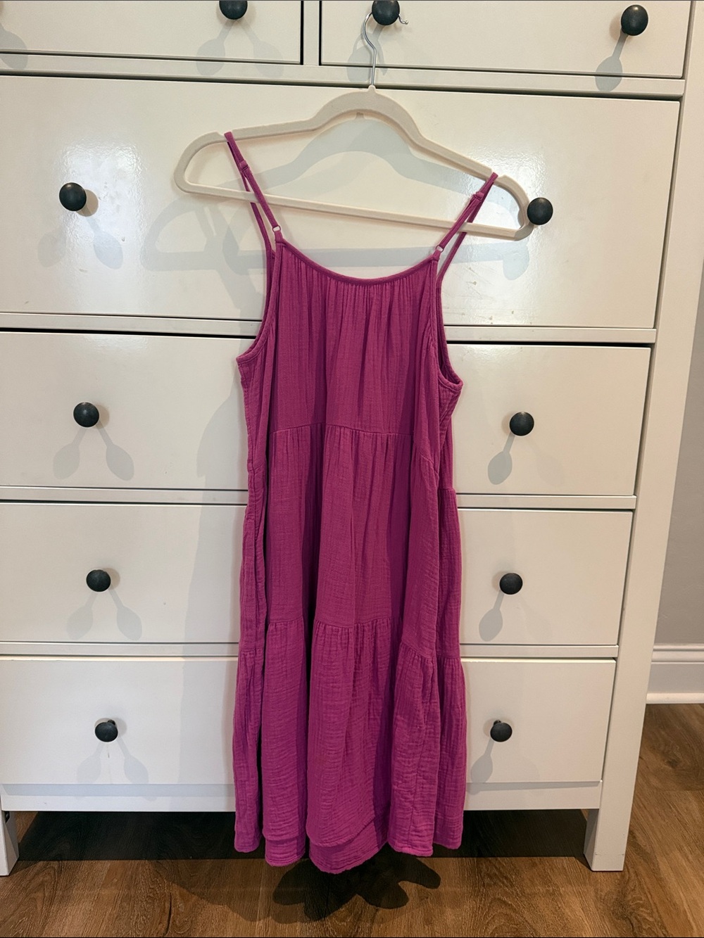 Universal Thread Magenta Crinkle Cotton Dress size Small - Picture 3 of 3